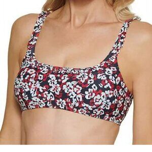 Tommy Hilfiger Bikini Top Womens Hamilton Floral Bralette Ruffle XS New